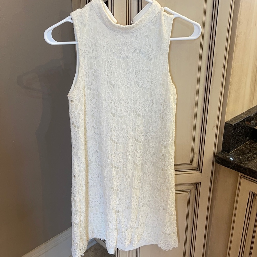 White Lace Mini Dress!!